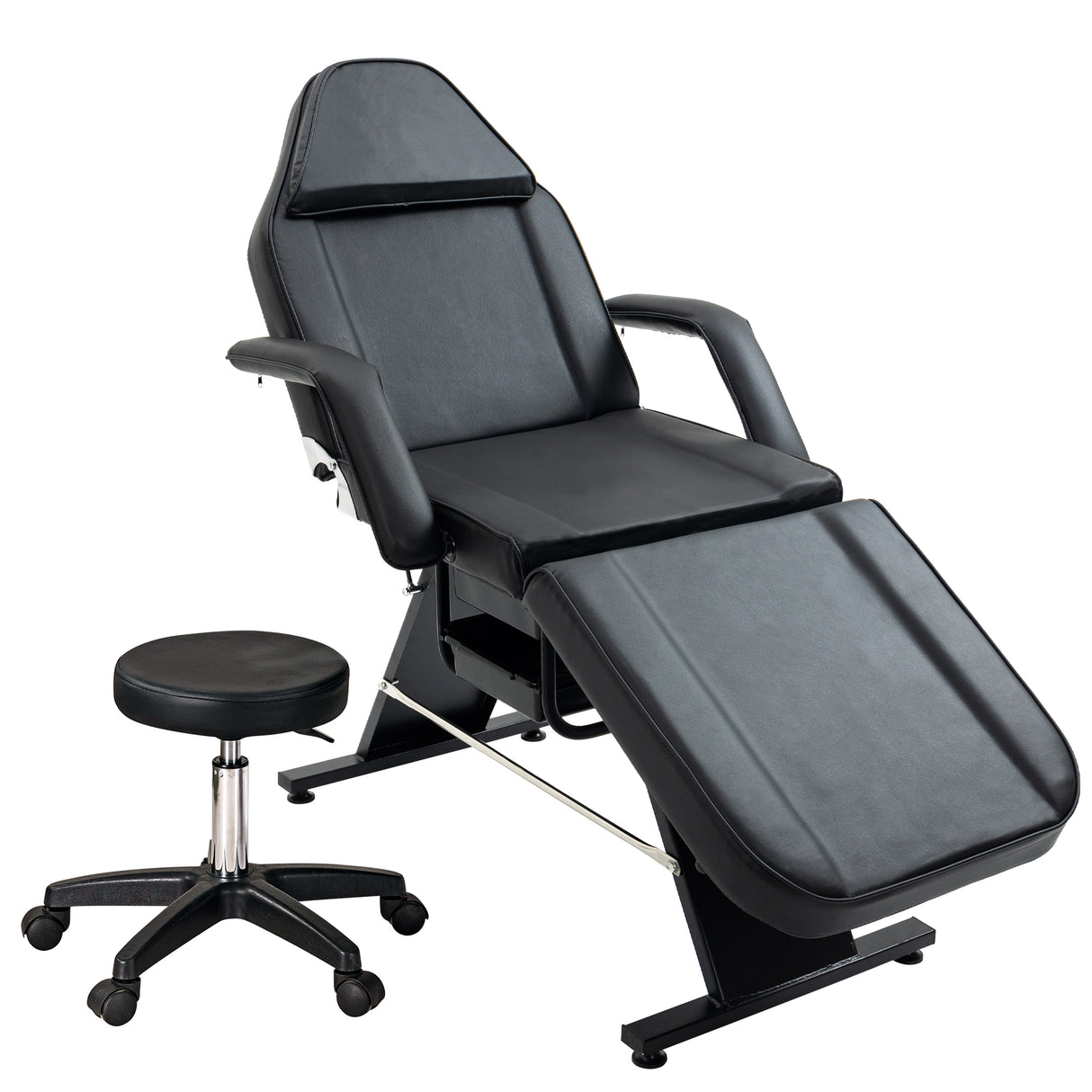 Adjustable 3-Section Multi-Purpose Massage Chair With Stool