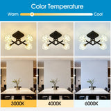 Modern Crystal Flush Mount Ceiling Light Matte Black - Omega Lifestyles