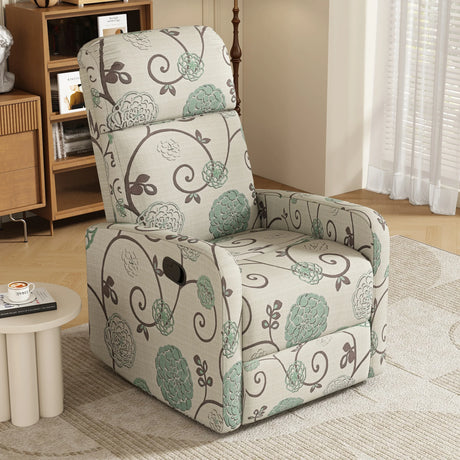 Manual Recliner Chair With Adjustable Backrest And Plush Upholstery - Omega Lifestyles