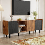 Mid Century Modern TV Stand With Storage Cabinets - Sleep Galleria