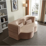 Full Size Plush Corduroy Foam Folding Sleeper Sofa Bed With Pillows - Omega Lifestyles