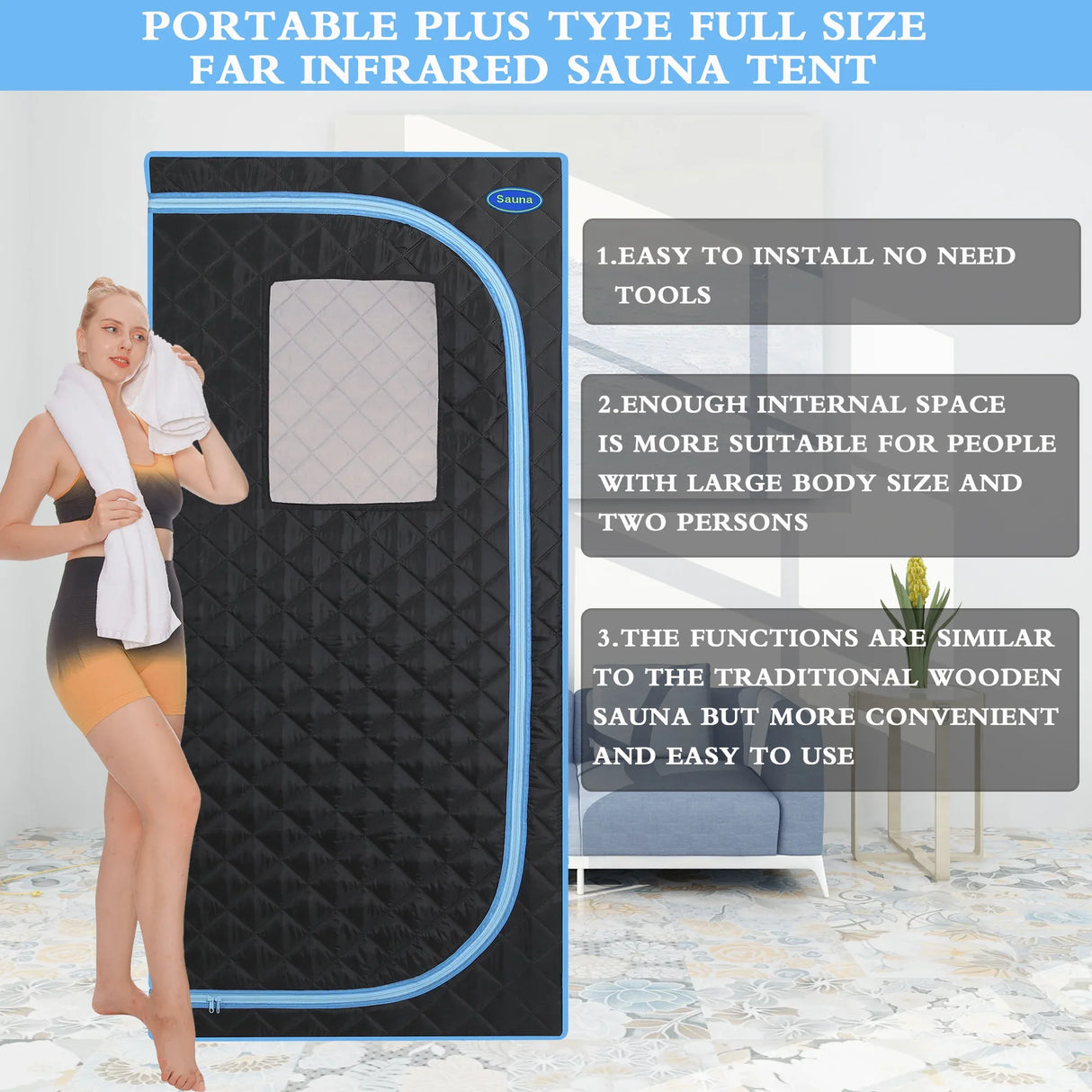 Plus Full Body Far Infrared Sauna Tent With Chair - Omega Lifestyles