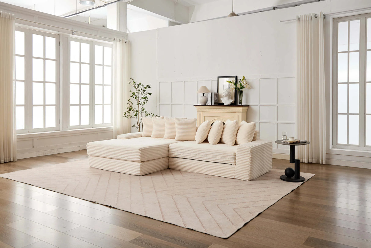 Convertible Corduroy Foldable Floor Sofa Bed - Omega Lifestyles