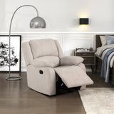 Modern Recliner Chair Textured Fabric Pillowtop Arms