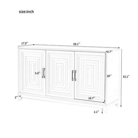 Modern White Particle Board MDF TV Stand Cabinet - Omega Lifestyles