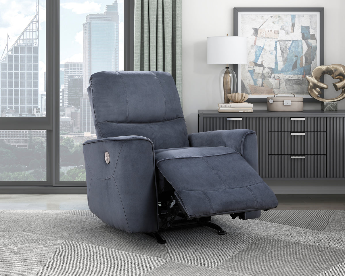Modern Power Rocker Recliner Velvet Upholstered Chair