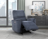 Modern Power Rocker Recliner Velvet Upholstered Chair