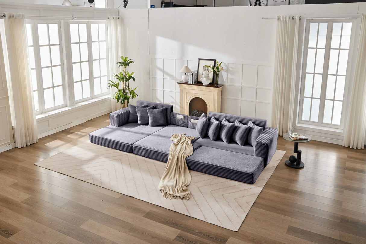 Corduroy Convertible Foldable Floor Sofa Bed - Omega Lifestyles