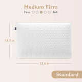 Medium Firm Gel-Infused Memory Foam Standard Pillow - Omega Lifestyles