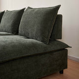 Medium-Soft Chenille Upholstered Armless Accent Chair - Omega Lifestyles