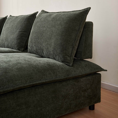 Medium-Soft Chenille Upholstered Armless Accent Chair - Omega Lifestyles