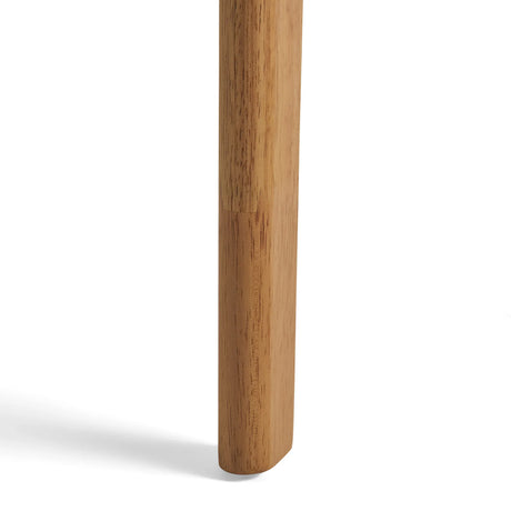 Mid-Century Modern Rubberwood Dining Table Natural Finish - Omega Lifestyles