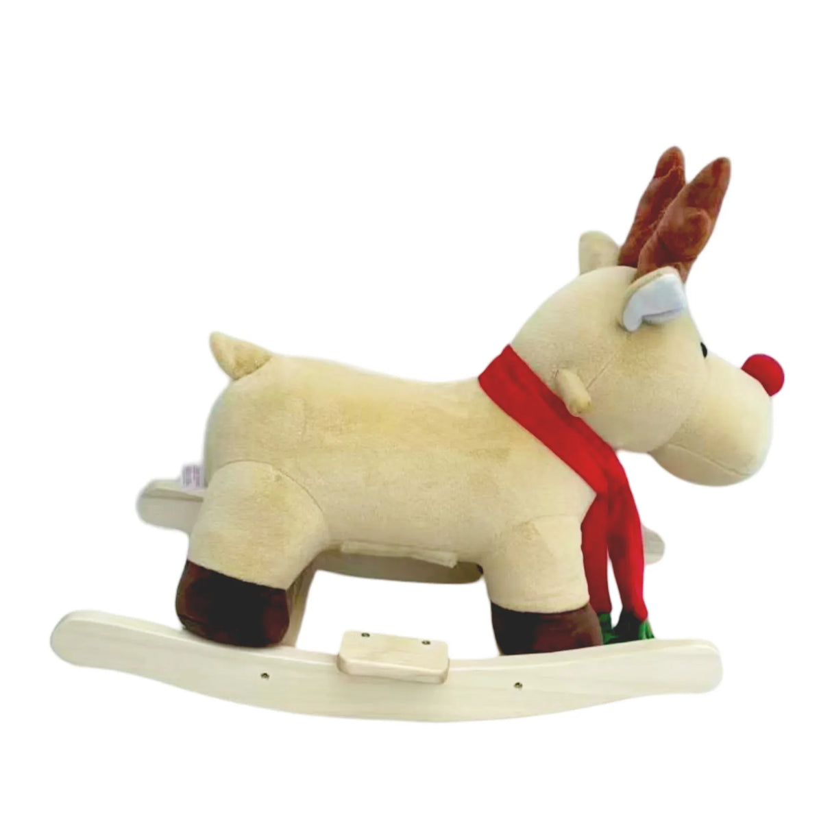 Soft Plush Fabric Kids Ride-On Rocking Horse Toy - Omega Lifestyles