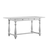 Solid Wood Gray Coastal Style Height Table 76-Inch