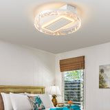 Modern 20-Inch LED Bladeless Ceiling Fan Light
