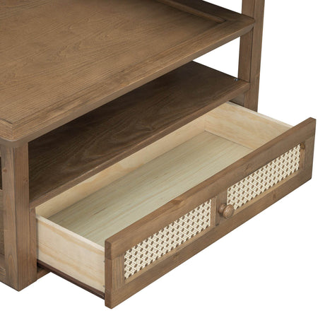 Modern Dark Brown MDF Coffee Table With Storage Drawer - Sleep Galleria