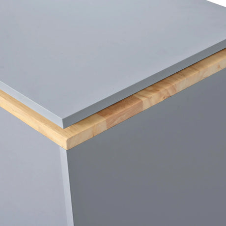 Rolling Kitchen Island With Extended Table Power Outlets LED Lights - Omega Lifestyles