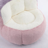 Multicolor Faux Fur Oversized Foam-Filled Bean Bag Chair - Omega Lifestyles