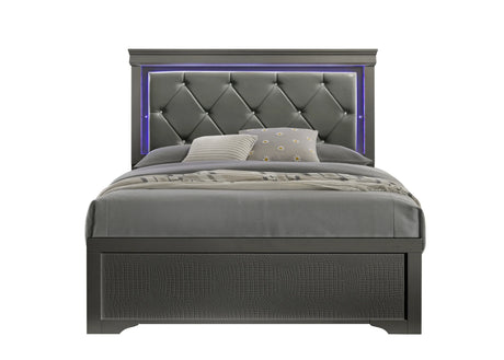 Modern Twin Upholstered Wood Bed Frame With LED Headboard - Omega Lifestyles