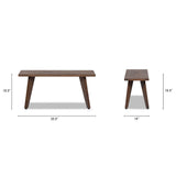 Solid Red Oak Wood Handcrafted Dining Bench - Omega Lifestyles