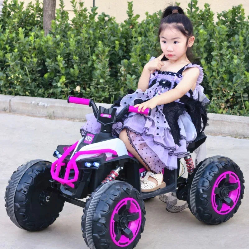 12V Kids Electric Ride On ATV With Bluetooth Lights - Omega Lifestyles