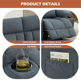 Manual Reclining Oversized Soft Metal Frame Loveseat - Omega Lifestyles