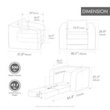 Convertible Chenille Sofa Bed Sleeper With Pillow - Omega Lifestyles