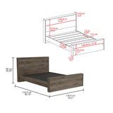 Modern Full XL Platform Bed Frame With Headboard - Omega Lifestyles