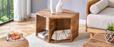 Hexagonal MDF Storage Coffee Table With Pattern - Omega Lifestyles