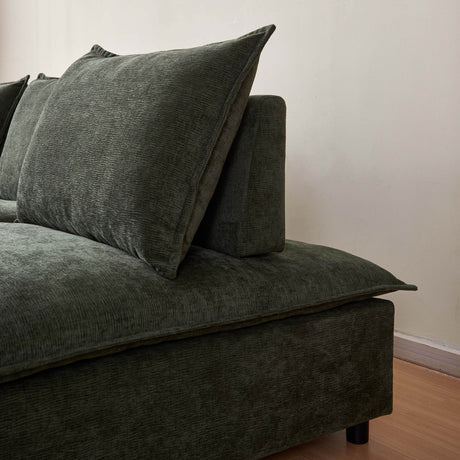 Medium-Soft Chenille Upholstered Armless Accent Chair - Omega Lifestyles