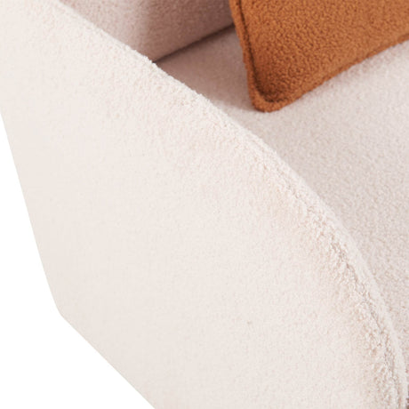 Pet Friendly Sherpa Upholstered Fluffy Fabric Accent Chair - Omega Lifestyles