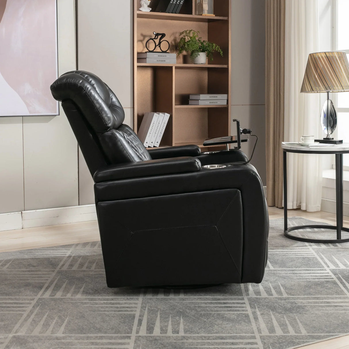 Power Reclining PU Leather Home Theater Recliner Chair - Omega Lifestyles