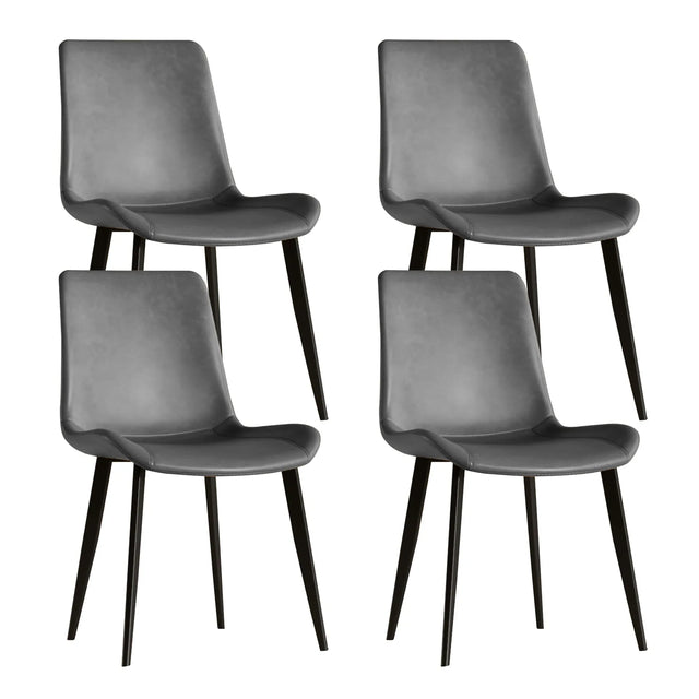 Modern PU Leather Ergonomic Dining Chairs Set of 4 - Omega Lifestyles