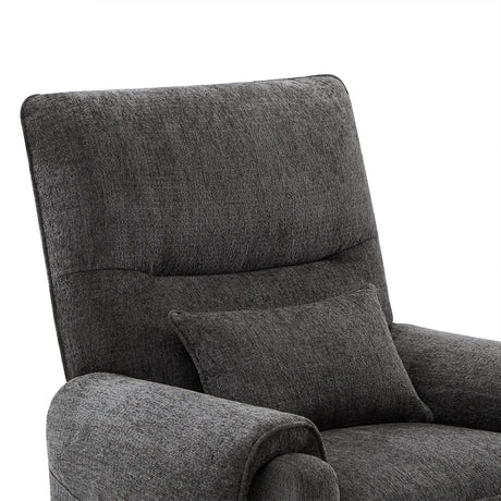 Power Lift Assist Recliner Chair Gray Chenille Upholstered - Omega Lifestyles