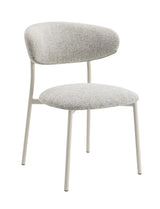 Set Of 2 Gray Fabric Upholstered Side Dining Chairs - Omega Lifestyles