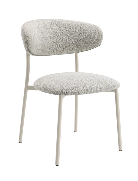 Set Of 2 Gray Fabric Upholstered Side Dining Chairs - Omega Lifestyles