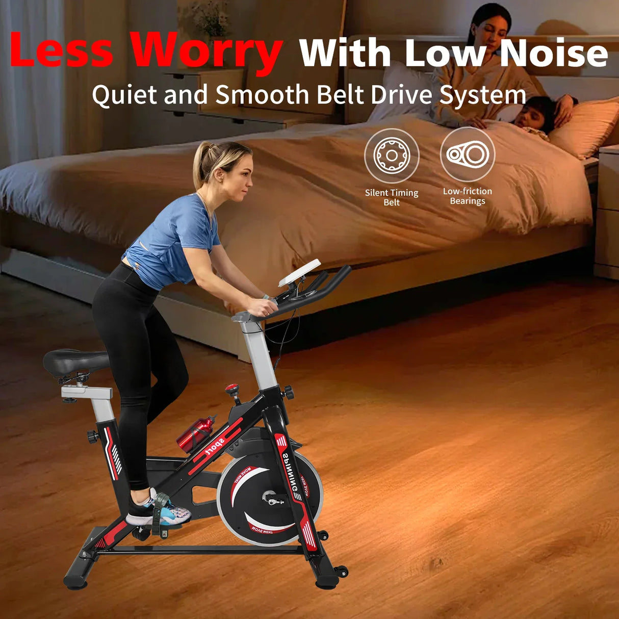 Adjustable Resistance Indoor Steel Frame Exercise Bike - Omega Lifestyles