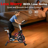 Adjustable Resistance Indoor Steel Frame Exercise Bike - Omega Lifestyles