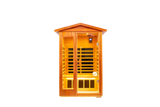 Two Person Far Infrared Khaya Wood Outdoor Sauna Room - Omega Lifestyles