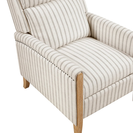 Classic Farmhouse Push-Back Reclining Fabric Upholstery Chair - Omega Lifestyles