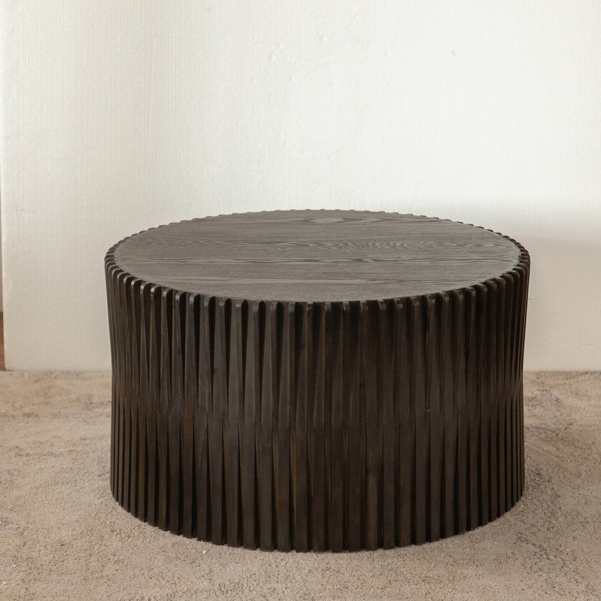 2-Piece Vintage Solid Wood Round Coffee Table Set - Sleep Galleria