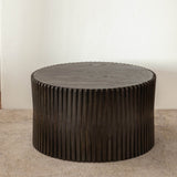 2-Piece Vintage Solid Wood Round Coffee Table Set - Sleep Galleria