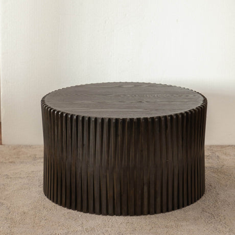 2-Piece Vintage Solid Wood Round Coffee Table Set - Sleep Galleria