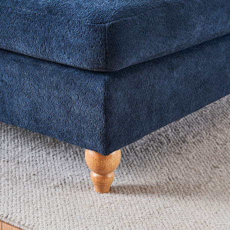 Medium Firm Chenille Upholstery Foam Large Chaise Lounge - Omega Lifestyles