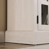 58-Inch Jasmine White Electric Fireplace TV Stand - Sleep Galleria