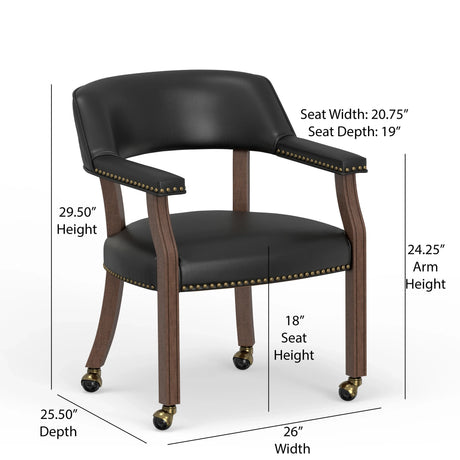 5-Piece Walnut Wood Dining Table and Game Set - Omega Lifestyles