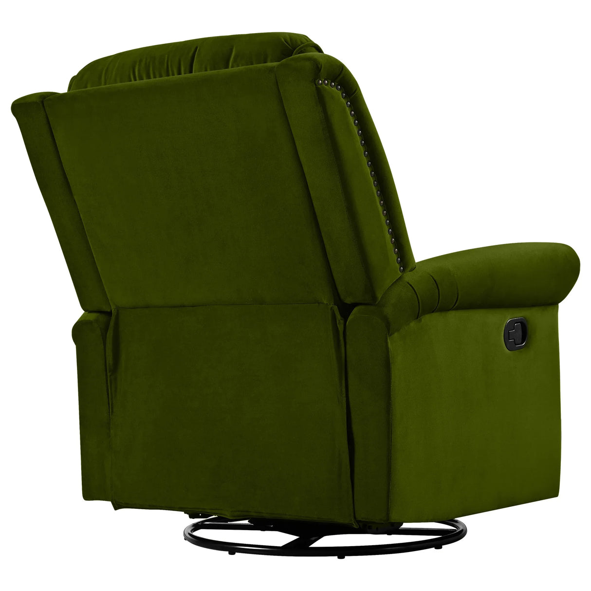 Modern Velvet Adjustable Backrest Swivel Recliner Chair - Omega Lifestyles