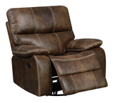 Brown Fabric Swivel Gliding Recliner Chair - Omega Lifestyles