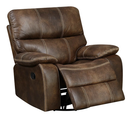 Brown Fabric Swivel Gliding Recliner Chair - Omega Lifestyles