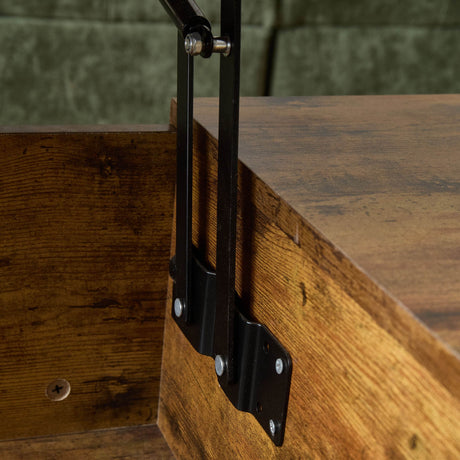 Wood Lift Top Coffee Table With Storage Shelf - Sleep Galleria
